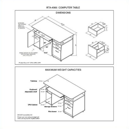 Techni Mobili Chocolate Computer Desk Walmart Canada