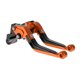 thumbnail image 1 of Palanca de freno y embrague corta larga para Kawasaki VERSYS 650 2015-2023, palanca de manillar de motocicleta ajustable, aleación de aluminio, cabeza naranja, mango negro, 1 of 6