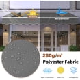 thumbnail image 4 of MEETWARM 13.1'x 8.2' Patio Awning Retractable Awning Cover for Sunshade Shelter, Outdoor Patio Canopy with Manual Crank Handle/Water-Resistant 280g/m² Polyester for Patio, Yard, Balcony, Gray, 4 of 7