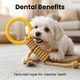 thumbnail image 3 of Likaty Dog Chew Toys for Aggressive Chewers, Indestructible Rope Dog Toy Puppy Chew Teething Toys for Large Medium Small Dogs,Yellow, 3 of 8