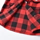 thumbnail image 5 of Gibobby Camisa&nbsp;Vaquera Chaqueta de camisa de franela para niños pequeños, chaqueta a cuadros de manga larga con solapa y botones, chaqueta con bolsillos para bebés y niñas, ab(Rojo, 6-12 Meses), 5 of 5