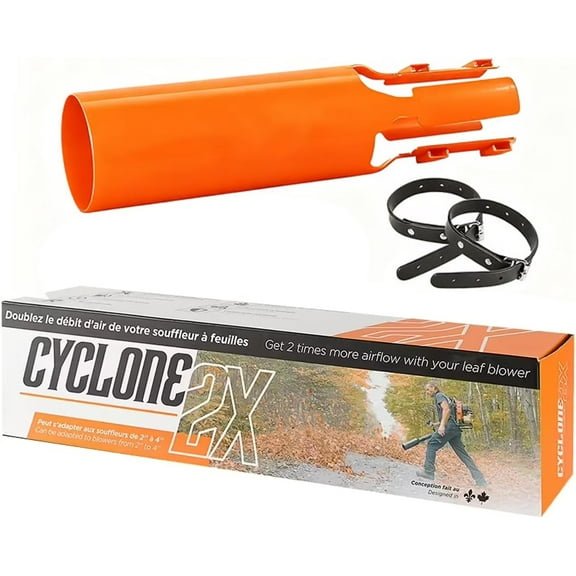 Cyclone 2X Blower Attachment,Leaf Blower Air Booster,Air Flow Booster for Blower,Cyclone 2X Leaf Blower Attachment, Fits 2-4 Inch Blowers,All-Weather Durable