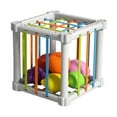 thumbnail image 3 of Clasificador de formas de bebé, contenedor sensorial de juguetes con cuerda elástica, juegos de entrenamiento de habilidades motoras finas, cubo de al, 3 of 8