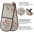 thumbnail image 2 of Yayeee Double Oven Mitt Kitchen Heat Resistant Baking 35" x7" Quilted Glove, Red Flower, 2 of 6