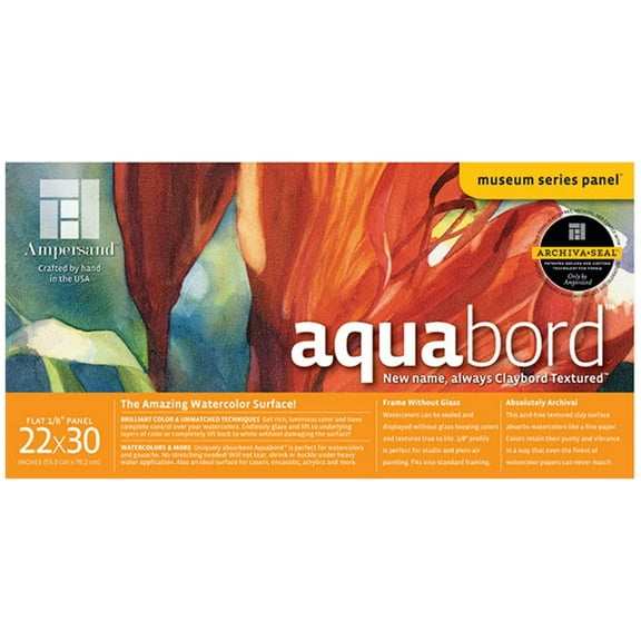 Ampersand Art Aquabord, Uncradled, 1/8" Profile, 22" x 30"