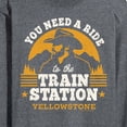 thumbnail image 3 of Yellowstone - You Need A Ride To The Train Station - Men's Long Sleeve T-Shirt, 3 of 6