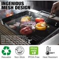 thumbnail image 3 of SHIQI-Grill Mat & Basket 2 Pack, Multifunctional Mesh BBQ Basket & Mat, Non-Stick, Heat-Resistant PTFE, Black, Rectangular, 15.75 x 13 inches, 3 of 4