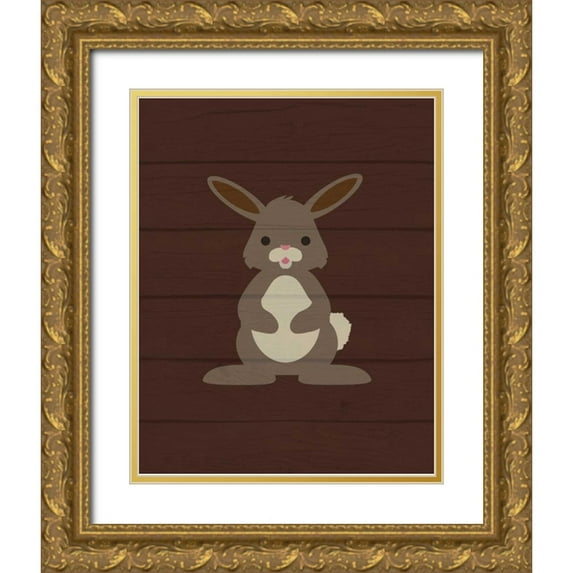 Robinson, Tamara 20x24 Gold Ornate Wood Framed with Double Matting Museum Art Print Titled - Woodland Bunny