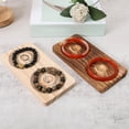thumbnail image 3 of Soumake Wooden Bracelet Holder Round Square Rectangle Rustic Heavy Duty Solid Wood Beaded Bracelet Bangle Jewelry Organizer Display Stand Plate Household, 3 of 8