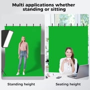 EMART 5x6.5ft Green Screen Backdrop Kit, with Photo Greenscreen Background, Portable T-Shape Stand for Photography, Studio