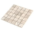 thumbnail image 3 of Splendor 11.81 in. x 11.81 in. Matte Beige Porcelain Mosaic Wall and Floor Tile (5.81 sq. ft./case) (6-pack), 3 of 5