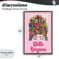 thumbnail image 4 of Stupell Industries Eclectic Hello Gorgeous Floral Woman Brown Floating Frame Canvas Art, 17 x 25, by Pooja Dave, 4 of 8
