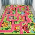 thumbnail image 1 of Kids Carpet Car Play Rug or Playroom, Play Rugs Town City Road Map Rug, Extra Large Boys Kids Car Track Carpet for Playroom, Bedroom, Living Room ,Red 200X150 CM, 1 of 5