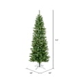 thumbnail image 3 of Vickerman 9.5' Salem Pencil Pine Artificial Christmas Tree, Warm White LED Dura-lit Lights, 3 of 6