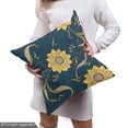 thumbnail image 4 of Ambesonne Sunflower Fabric by the Yard Upholstery, Helianthus Floral Petals, 3 Yards, Dark Sky Blue Mustard, 4 of 4