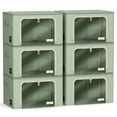 thumbnail image 7 of Sorbus Stackable Storage Bins, Fabric Organizer Bags with Window and Handles for Kids and Adults, 6Pk, Teal, 7 of 7