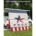 thumbnail image 3 of 4th of July RV Awning Sun Shade Screen 9'X7' American Star Flag Mesh Sunscreen Red White Stripe Awning Shade Screen with Zipper UV Blocker Completed Kits for RV Motorhome Camper Travel, 3 of 7