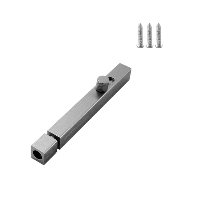Pestillo de puerta, pestillo de barril, resistente a la corrosión, cerradura de puerta corrediza, pestillo deslizante 120 mm gris