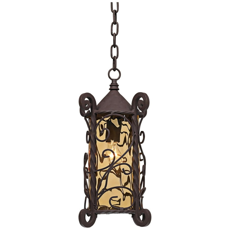 John Timberland Traditional Outdoor Light Hanging Dark Walnut Iron Scroll 15 John Timberland Traditional Outdoor Light Hanging Dark Walnut Iron Scroll 15