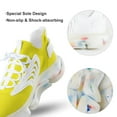 thumbnail image 7 of Pure Yellow Walking Shoes for Men Woman Lightweight Tennis Fashion Elastic Sports Shoes Cushion Basketball Shoes, 7 of 7