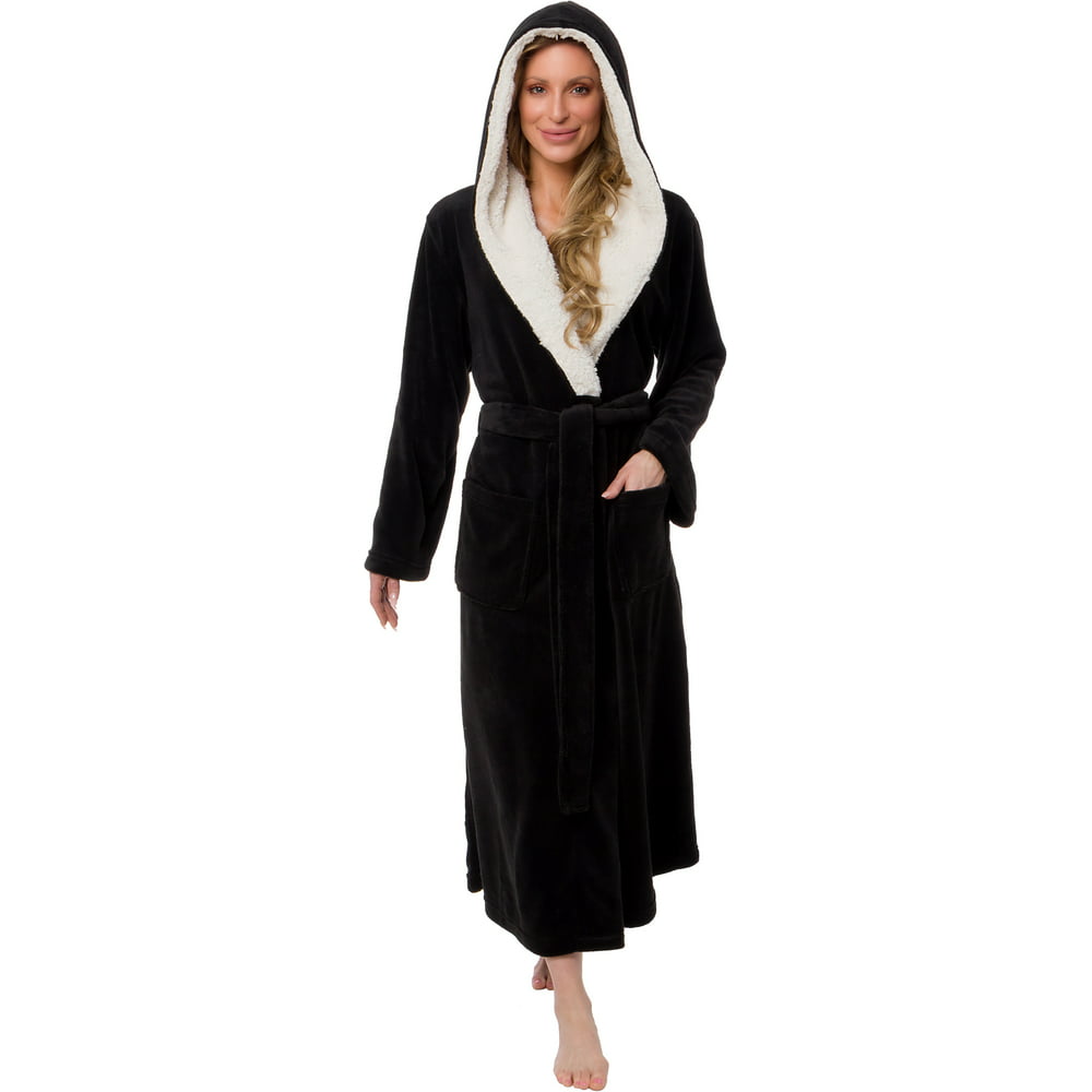 Silver Lilly - Silver Lilly Full Length Hooded Long Robe - Women's ...