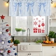 thumbnail image 5 of 2 Pack Valances for Window, Cute Bow Short Curtains for Kitchen Bedroom Living Room, Blue Bowknot Minimalist Solid Color Rod Pocket Small Window Treatment Valance Drapes 42 x 12 Inch, 5 of 8