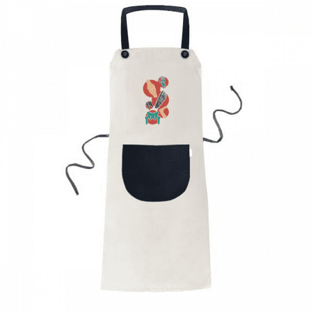

Color Illustration Bone Structure Apron Adjustable Bib Cotton Linen BBQ Kitchen Pocket Pinafore