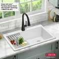 thumbnail image 3 of Delta 75A933-33S Everest 33” Workstation Kitchen Sink Top Mount Drop-In Granite Composite, 3 of 7