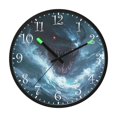 thumbnail image 2 of Voice Activated Clock with Glow Light 12 Inch Large Silent Wall Clock Battery Operated for Home Decor Fierce Shark, 2 of 8