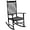 Black, variant on PetFurnishn Outdoor Rocking Chair Oversized Wooden Patio Chairs with Widened Armrest High Back Porch Rocker for Lawn, Garden, Backyard, Fire Pit (Black)