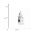 thumbnail image 2 of 14K White Gold Polished .01ct Diamond Initial E Charm, 2 of 2
