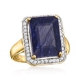 thumbnail image 4 of Ross-Simons 7.00 Carat Sapphire and .20 ct. t.w. Diamond Ring in 14kt Yellow Gold, Women's, Adult, 4 of 6