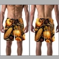 thumbnail image 3 of luoweisi Men's Beach Shorts Quick Dry Swim Trunks with Mesh Lining Thanksgiving Corn XL, 3 of 5