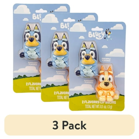 (3 pack) Bluey 2 Pack Molded Lip Balm