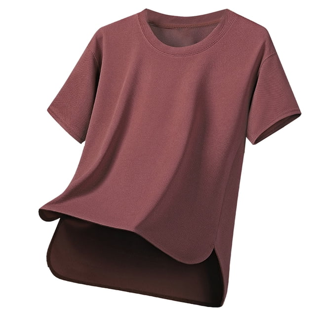 Men's Plain T-Shirts Polyester Versatile Outdoor Relaxed Summer Comfort