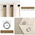 thumbnail image 4 of XWZO Velvet Curtains 84 Inches Long - Luxury Room Darkening Soundproof Grommet Window Curtain Panels for Bedroom/Wedding/Patio Door with Tiebacks, Beige, W52 x L84, Set of 2, 4 of 5