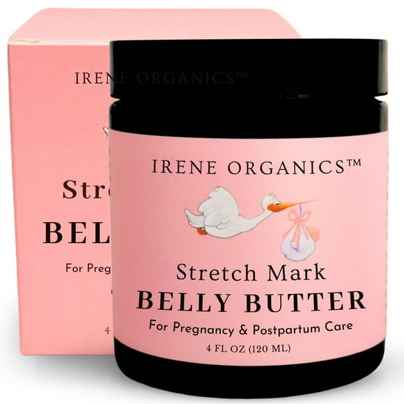 Belly Butter Irene Organics Organic para estrías durante el embarazo, 120 ml