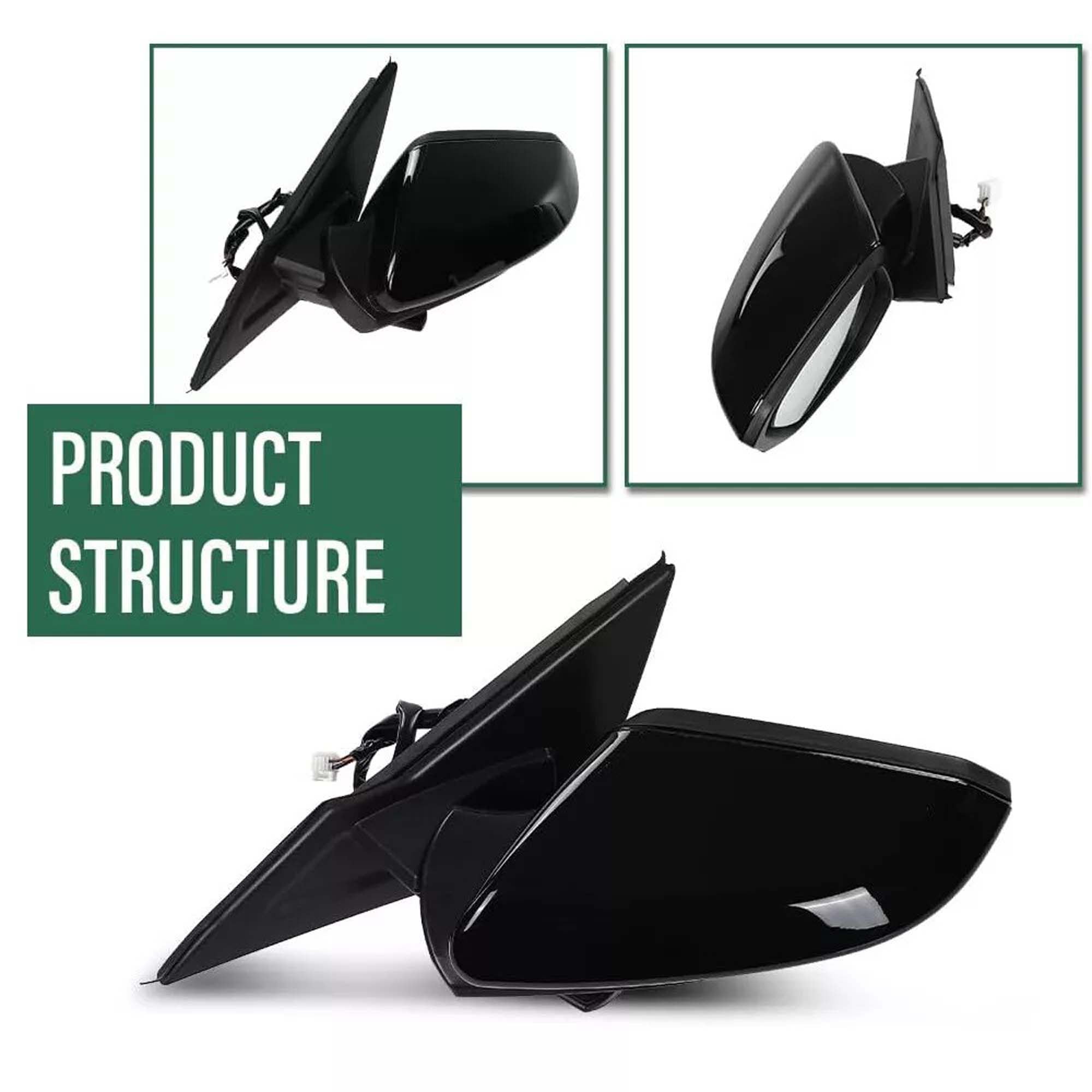 Mirror Assembly For Honda Civic 2016-2021 Left Driver Side Manual Fold Black LH