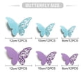 thumbnail image 2 of 72 piezas Decoración de la habitación de mariposas Decoración de mariposas en 3D Pegatinas de pared de metal desmontables Calcomanías para murales de habitaciones Decoración de fiestas Decoración de bodas Regalo de bricolaje Vhermosa BST3040952-1, 2 of 5