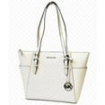 thumbnail image 4 of Michael Kors Womens Charlotte Large Logo and Leather Top-Zip Tote Bag Optic White 35T4SCFT7B-Opwhite, 4 of 9