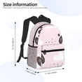 thumbnail image 2 of Yield Cute Panda Print Backpack for Women Men, Lightweight Casual Travel Daypack, Classic Basic College Backpack, Middle School Bag, 2 of 5