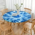 thumbnail image 3 of Blue Burst Pattern Round Fitted Tablecloth with Elastic Edge,Dining Table Cover Waterproof,Outdoor Round Tablecloth for Camping,Dining,Indoor and Outdoor, 3 of 7