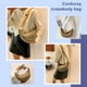 thumbnail image 5 of Bolsa de bola de masa Bolsa de pecho Correa ajustable Pana Color sólido Bolsa de compras casual, 5 of 8