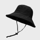 thumbnail image 3 of Sombrero de cubo con cuerda para mujer, gorra de playa de ala ancha con protección solar, accesorio de vacaciones al aire libre para senderismo, 3 of 4