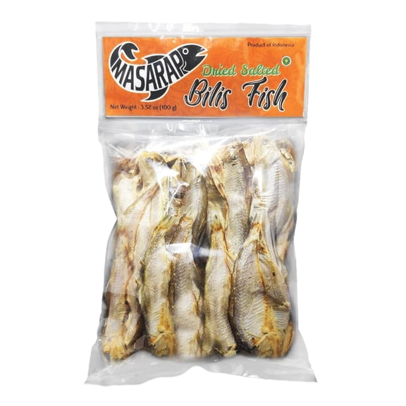 Masarap - Dried Salted Billis Fish -3.5oz (Pack of 2)