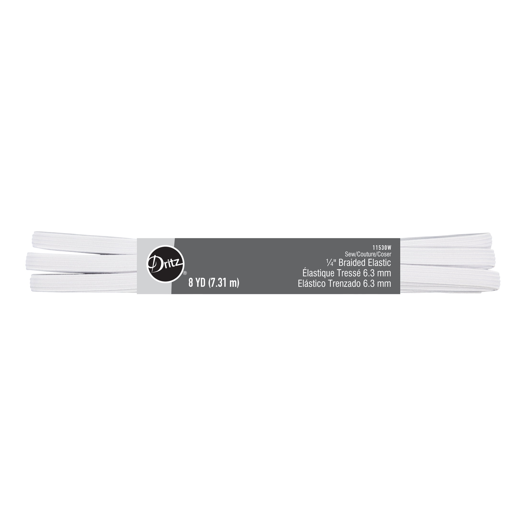 Dritz 1/4" Braided Elastic, 8 yd. - Walmart.com