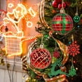 thumbnail image 4 of Christmas Tree Ornaments, Green Red Christmas Ball Ornaments Set of 40 Pack Shatterproof Plastic Xmas Decorations for Home Party Tree, 4 of 11