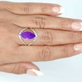 thumbnail image 4 of 925 Sterling Silver Women Jewelry Natural Amethyst Ring, 4 of 10