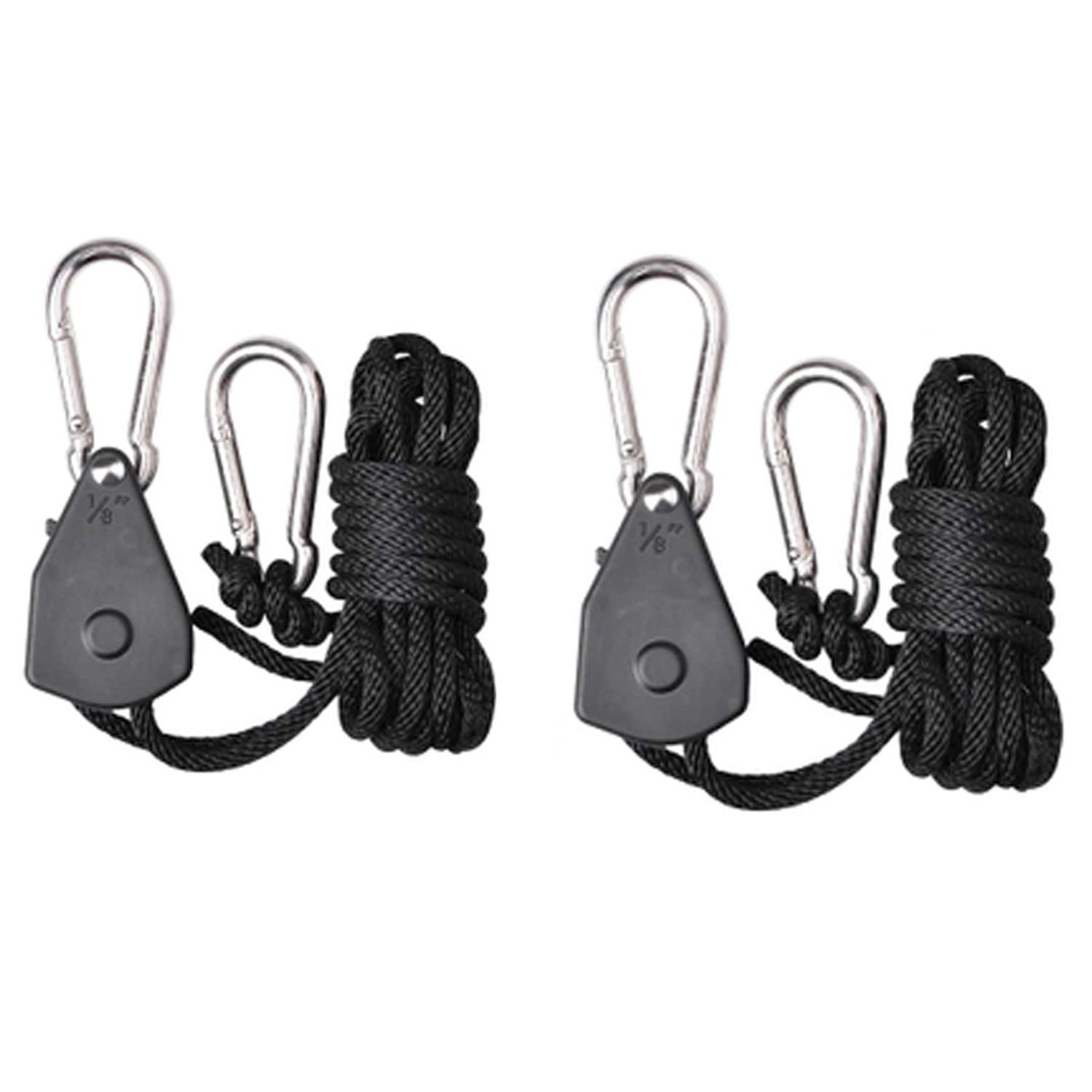 2 Pairs 1/8 inch Adjustable Heavy Duty Rope Hanger Reinforced Metal