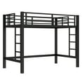 thumbnail image 5 of Aukfa Heavy Duty Twin Size Metal Loft Bed for Kids, Teens, Space-Saving, Black, 5 of 8